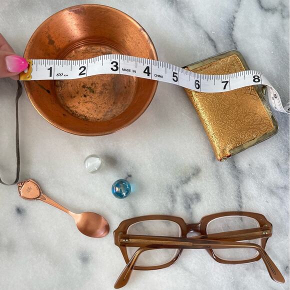 Vintage | Miscellaneous Misc Lot Random Items Marbles Glasses Copper Sewing Kit - Picture 5 of 7